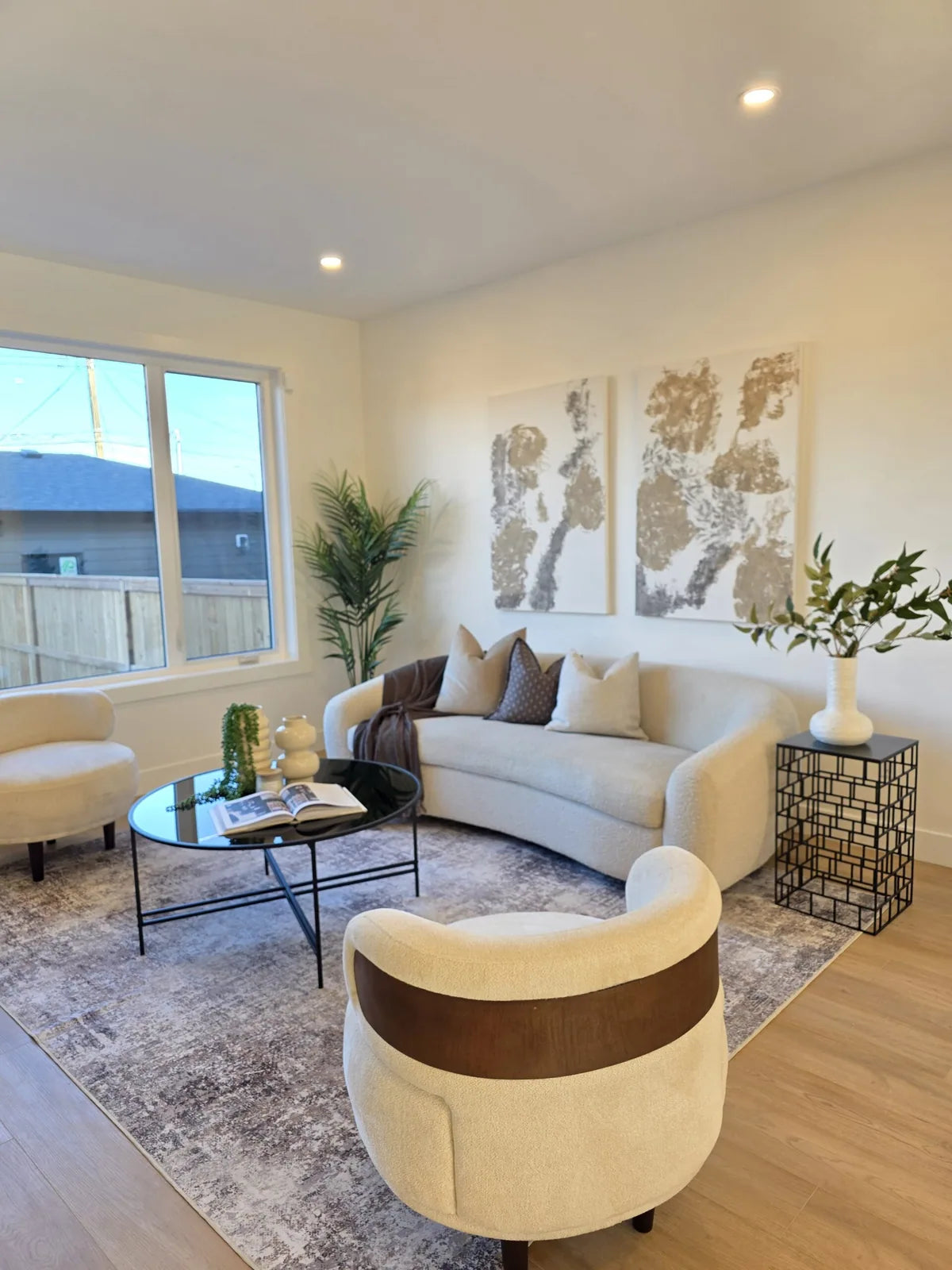 Styled interior corner with considered decor